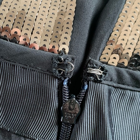 Ann Taylor SZ 2 Black/Silver Sequin Pleated Skirt | NWT - Picture 4 of 10